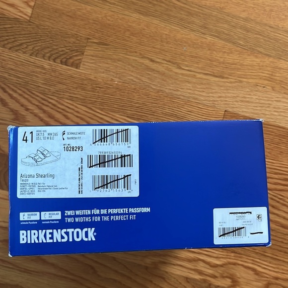 Birkenstock Arizona Shearling Suede Leather Sandal Size 10 New in Box - Picture 7 of 17